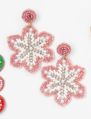 Load image into Gallery viewer, Bright Holiday Beaded Earrings
