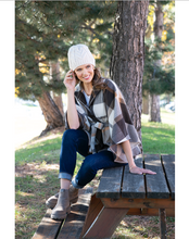 Load image into Gallery viewer, Classy Plaid Belted Wrap/Shawl
