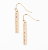 Load image into Gallery viewer, Crystal Bar Drop Earrings
