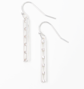 Load image into Gallery viewer, Crystal Bar Drop Earrings
