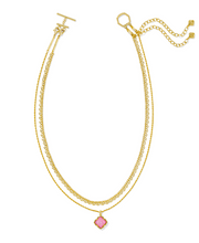 Load image into Gallery viewer, Kendra Scott Mallory Rose Multi Strand Necklace Blush Ivory Mother of Pearl
