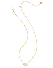 Load image into Gallery viewer, Kendra Scott Elisa Lattice Frame Necklace Blush Ivory Mother of Pearl
