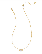 Load image into Gallery viewer, Kendra Scott Elisa Lattice Frame Necklace Ivory Mother of Pearl Gold
