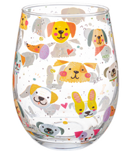 Load image into Gallery viewer, Dog and Cat Stemless Wine Glasses
