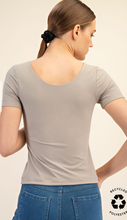 Load image into Gallery viewer, Buttery Soft Short Sleeve Top Stone Taupe
