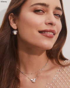 Kendra Scott Mickey Mouse Pendant Necklace in White Pearl