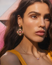 Load image into Gallery viewer, Kendra Scott Elisa Lattice Frame Necklace Blush Ivory Mother of Pearl
