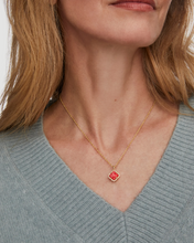 Load image into Gallery viewer, Kendra Scott Mallory Rose Multi Strand Necklace Red Mother of Pearl Gold
