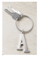 Load image into Gallery viewer, Initial A Keyring - Silver
