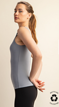 Load image into Gallery viewer, Gray Buttery Soft Fabric Square Neckline Sleeveless Tank Top

