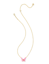 Load image into Gallery viewer, Kendra Scott Bianca Butterfly Pendant Necklace Gold Pink Mix
