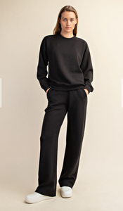Modal Scuba Straight Pant Black