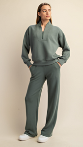 Modal Scuba Straight Pant Sage Leaf