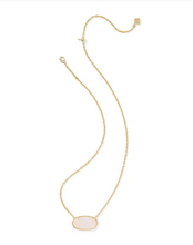 Load image into Gallery viewer, Kendra Scott Elisa Statement Pendant Necklace Gold Iridescent Drusy
