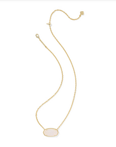 Kendra Scott Elisa Statement Pendant Necklace Ivory Mother of Pearl