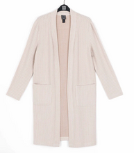 Load image into Gallery viewer, SALE - Sand Ribbed Cardigan with Pockets by Clara Sunwoo
