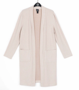 SALE - Sand Ribbed Cardigan with Pockets by Clara Sunwoo