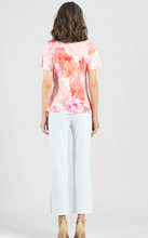 Load image into Gallery viewer, Faux Wrap Side Tie Top Sunset Petals by Clara Sunwoo
