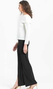 SALE Ultra Cozy Ruched Off-Shoulder Sweater Top Ivory Clara Sunwoo