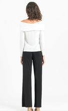 Load image into Gallery viewer, SALE Ultra Cozy Ruched Off-Shoulder Sweater Top Ivory Clara Sunwoo
