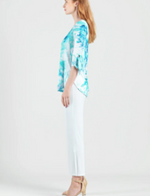 Load image into Gallery viewer, Floral Print Soft Knit Scoop Tunic with Cuff Tie Detail by Clara Sunwoo
