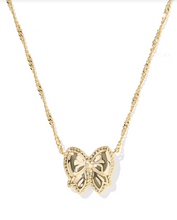 Load image into Gallery viewer, Kendra Scott Haley Bow Pendant Necklace Blush Mother of Pearl
