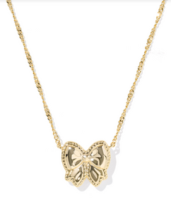 Kendra Scott Haley Bow Pendant Necklace Blush Mother of Pearl