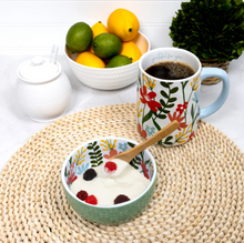 Load image into Gallery viewer, Friends 4.5&quot; Ceramic Bowl with Bamboo Spoon

