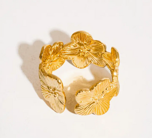 Josée 18K Gold Non-Tarnish Flower Ring