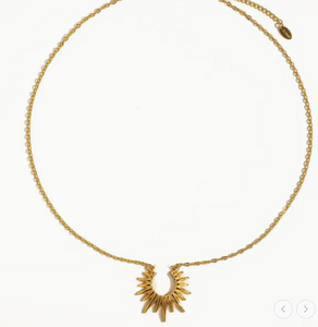 Muse Non-Tarnish Gold Sun Necklace