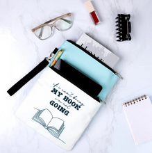 Load image into Gallery viewer, Book Lover / Tablet Sleeve with Wristlet or Crossbody Strap
