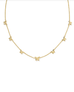 Kendra Scott Lilia Butterfly Strand Necklace in Pink Enamel