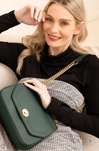Load image into Gallery viewer, Lottie Crossbody w/ Chain Handle in Congac Brown
