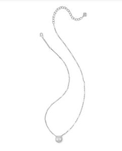 Kendra Scott Bella Short Pendant Necklace White CZ