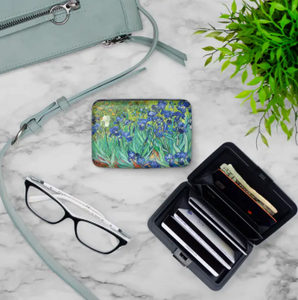 Van Gogh Irises Armored Wallet RFID Protection