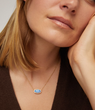Load image into Gallery viewer, Elisa Gold Short Pendant Necklace Periwinkle Opal
