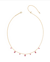 Load image into Gallery viewer, Kendra Scott Cailin Strand Gold Necklace Red Crystal
