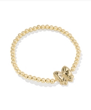 Load image into Gallery viewer, Kendra Scott Haley Bow Stretch Bracelet Gold Scarlet Red
