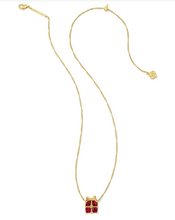 Load image into Gallery viewer, Kendra Scott Present Pendant Necklace Gold Red Crystal
