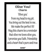 Load image into Gallery viewer, Olive You Charms with Card
