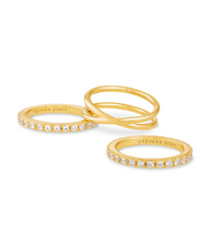 Load image into Gallery viewer, Kendra Scott Livy Ring Set of 3 Gold Metal
