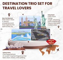 Load image into Gallery viewer, Scents of Adventure Gift Trio Natural Shea Butter Soap Bars

