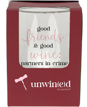 Load image into Gallery viewer, Partner in Crime Gift Boxed Stemless Wine Glass
