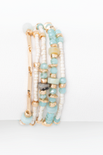 Load image into Gallery viewer, Set of Five Stone Bracelets
