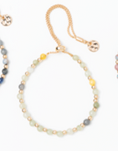 Load image into Gallery viewer, Natural Stone Bracelet with Pull Chain
