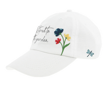 Load image into Gallery viewer, Retired to the Garden White Adjustable Hat
