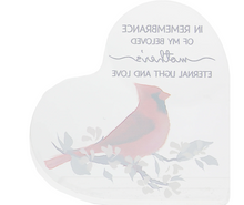 Load image into Gallery viewer, Mother Acrylic Cardinal Heart Plaque
