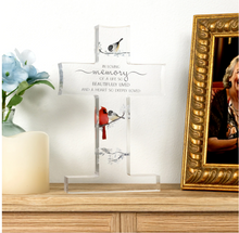 Load image into Gallery viewer, Memory Cross Cardinal Plaque
