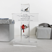 Load image into Gallery viewer, Memory Cross Cardinal Plaque
