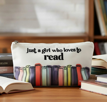 Load image into Gallery viewer, Books Zippered Pouch - Gift for a reader
